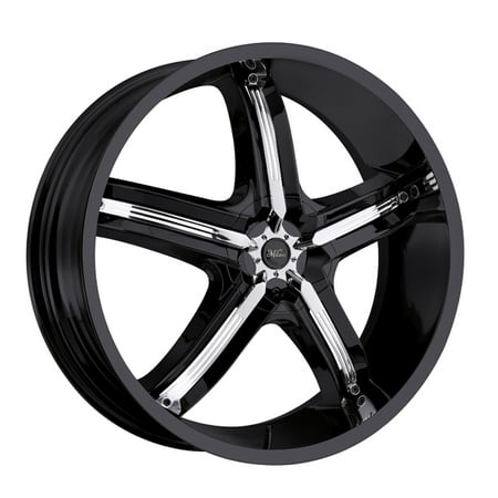 17 Inch Milanni 459 Bel-Air 5 17x7 5x112/5x114.3 +38 Black/Chrome Wheel (Best Tire Size For 17x7 Rims)