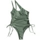 thumbnail image 2 of Gibobby Trajes de Baño Mujer Traje de baño sexy con tiras en los hombros de color sólido y espalda abierta para mujer(B,M), 2 of 3