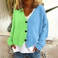 thumbnail image 1 of Puntoco Chaqueta Informal Con Botones Y Estampado De Manga Larga Para Mujer, 1 of 4