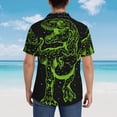 thumbnail image 4 of Yiaed DINOSAUR IN SPACE Print Hawaiian Shirt for Men Short Sleeve Button Down Shirts Beach Shirts for Men,XX-Large, 4 of 7