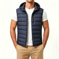 thumbnail image 6 of Turilly Plus Size Men's Puffer Vest Hooded Sleeveless Zip Up Quilted Warm Outerwear for Fall Winter Outdoor, 6 of 6