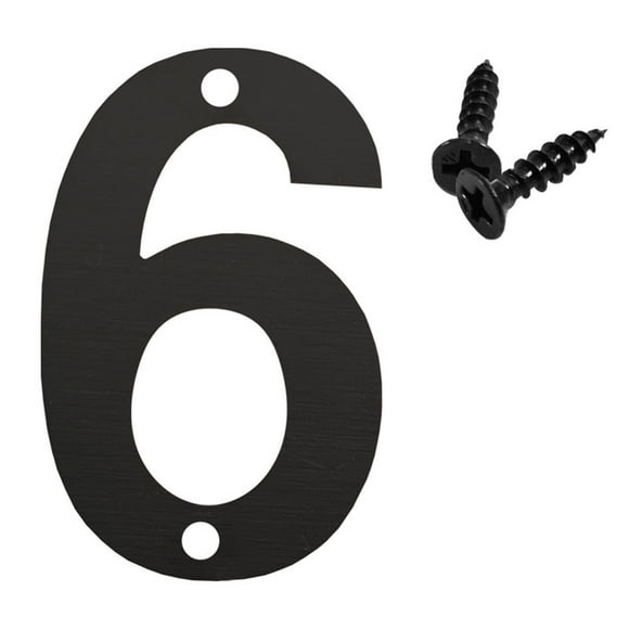 Under 10,Hanging Ornaments,3.5-Inch Floating Address House Number, Modern Black Metal Letters for Garden, Garage, Mailbox Decor, Visual Sign Nail Kit, | Metal, G-837 MIANHT