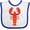 White and Royal, variant on Inktastic Lobster Cute Ocean Creature Boys or Girls Baby Bib