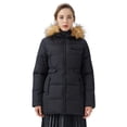 thumbnail image 5 of Orolay Women's Mid Length Thickened Down Jacket Puffer Hooded Down Coat with Faux Fur Black M, 5 of 6