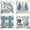 Blue/White, variant on Christmas Decorations Christmas Pillow Covers 18 x 18 Inches Set of 4 - Xmas Series Cushion Pillow Cover Custom Zippered Square Pillowcase