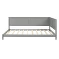 thumbnail image 4 of Tcbosik Full Size Daybed, Modern L-Shaped Bed Frame, Sofa Bed for Living Room, Guest Room, Bedroom, Wood Slats Support, No Box Spring Needed, Gray, 4 of 9