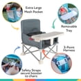 thumbnail image 2 of Nuby Easy Go Asiento elevador emergente con bandeja extraíble - 6+ meses - Asiento elevador portátil para piso para uso interior/exterior - Correas ajustables de seguridad de 3 puntos - Incluye bolsa, 2 of 5