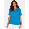 thumbnail image 2 of Catherines Women's Plus Size Petite Suprema Embroidered Notch-Neck Tee, 2 of 5