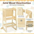 thumbnail image 4 of Laicejoy 3-in-1 Kids Kitchen Step Stool, Toddler Learning Stool Tower w/ Chalkboard, Safety Rail, Anti-tipping Feet, 4 of 8