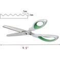 thumbnail image 2 of ZHUYING 2 pack Green Pinking Shears Comfort Grips Crafts Zig Zag Cut Sewing Scissors,Professional Handheld Dressmaking, 2 of 6