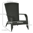 thumbnail image 3 of Outsunny Chaise Adirondack en Rotin Chaise de Foyer en Osier avec Coussin Crème, 3 of 10