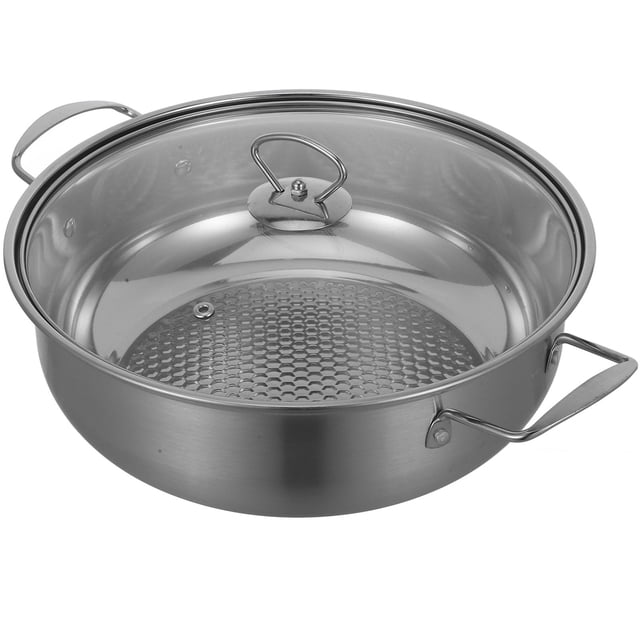 CTIRCHIU Cook Pot Stainless Steel Thicken Metal Pot for Household Users 1Pack