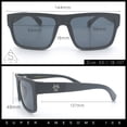 thumbnail image 3 of Rectangular Sunglasses for Men UV400 Polycarbonate Lens Lightweight Durable Frame Modern Everyday Style Black Grey Frame - Black Lens, 3 of 7