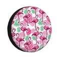 thumbnail image 1 of Fotbe Flamingo Funda de Llanta de Repuesto con Estampado, Engrosada, Ajuste Universal para Jeep, Remolque, RV, SUV, Camión-17 inch, 1 of 6