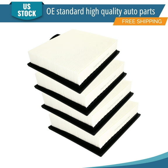 YXPCARS 4PCS Front Engine Air Filter for Ford Mustang 2010-2014 Gas V8 4.6L 5.0L V6 3.7L, New Air Filter Replacement (CA10781)