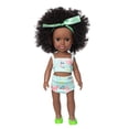 thumbnail image 1 of Baby Toy HUOGUO, pelo rizado africano negro, 35 cm, de vinilo, 1 of 1