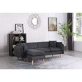 thumbnail image 2 of Brayden Dark Gray Fabric Sectional Sofa Chaise, 2 of 6