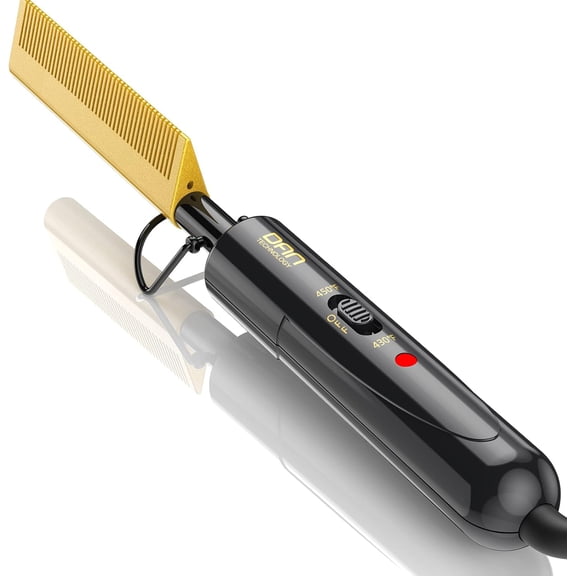 hot Comb Electric for Wigs,450℉Small hot Comb for Edges,Low and high Temperatures, Hair straightening Comb for Black Hair,Portable & Dual Voltage for Travel & Home…