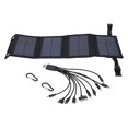thumbnail image 1 of Panel solar portátil plegable de 10 W, módulo de energía solar para viajes y acampadas, color negro, 1 of 14