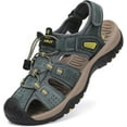 thumbnail image 3 of Rumpra Men’s Closed Toe Sport Sandals, Lightweight Leather Hiking & Outdoor Water Shoes, 3 of 10