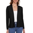 thumbnail image 3 of Asklazy Women's Casual Open Front Cardigan Peplum Knit Sweater,Black（S-2XL), 3 of 9