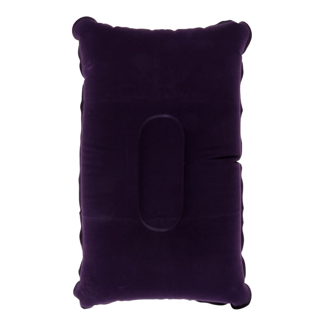 unbranded Pillow Inflatable Para Viaje Y Uso Diario Con Tela Gruesa Aterciopelada En Azul