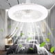 thumbnail image 1 of Fiudx Ofertas relámpago del día, solo en línea Ventilador LED con luz E27, control remoto, para estudio, dormitorio, moderno, 1 of 7