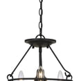 thumbnail image 3 of 60 X 3 Watt Metal Frame Pendant with Hardwired Switch, Textured Gray, 3 of 7
