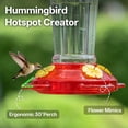 thumbnail image 2 of WuZooCg Hummingbird Feeder for Outdoors Hanging, 14 oz Plastic Nectar Feeder, Leak-Resistant, Ant and Bee Guard, 4 Feeding Ports with Perches, 2 of 6