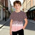 thumbnail image 2 of XAOFW Boy's T-Shirts Ice Cream Print Short Sleeve Crewneck T Shirt Daily Wear Casual Tee Shirt Club Party Soft Breathable Tops, 2 of 6