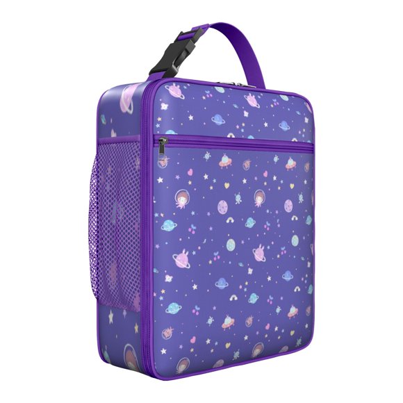 Sac à Lunch Pliable Ciel Étoilé - Sac Isotherme avec Poche Zippée, Thème Spatial pour Femmes & Hommes