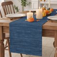 thumbnail image 2 of Table Runner 90 Inches Long, Navy Blue Decorative Table Runner for Party Wedding Home Decor, Contemporary Minimalist Pure Color Linen Texture Dresser Scarves for Bedroom Kitchen Decor 13x90 Inch, 2 of 9