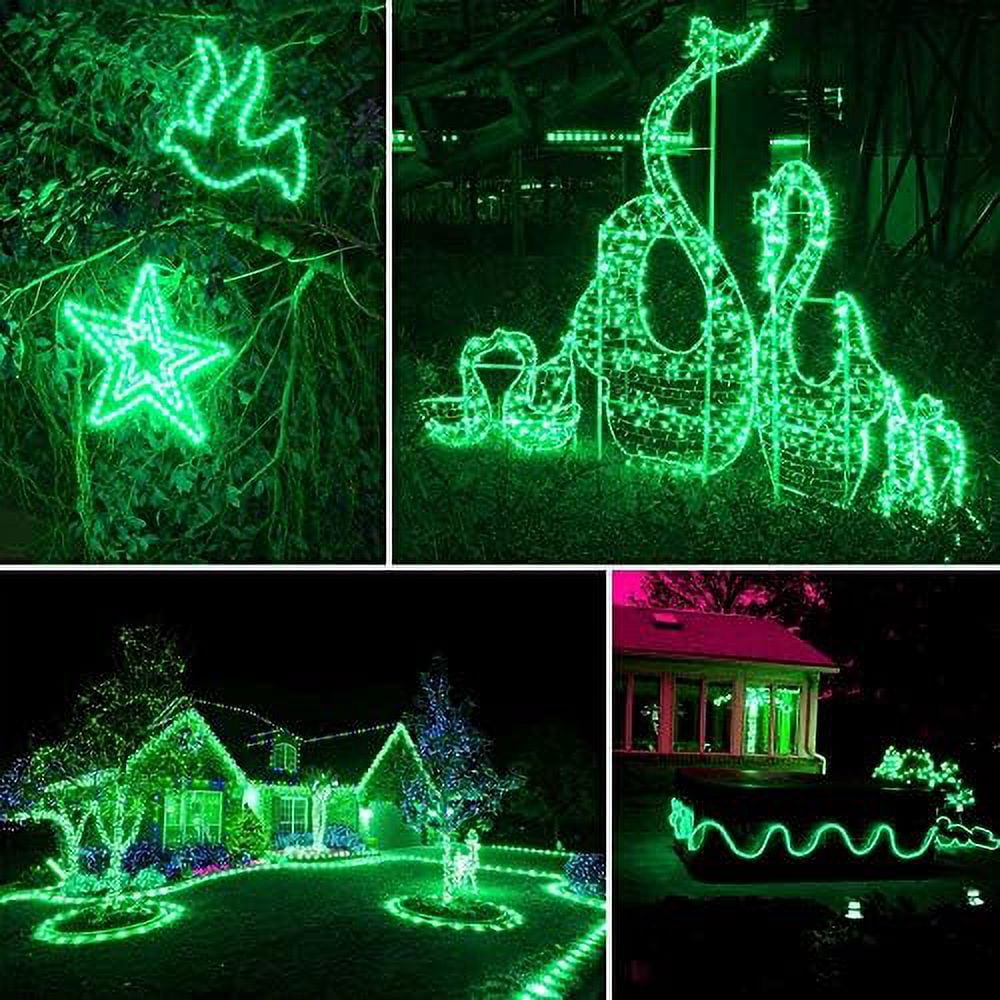 Solar Rope Lights, 2 Pack 12m 100LED Solar Rope String Lights Rope String Lights Solar Outdoor String Lights with Remote Waterproof