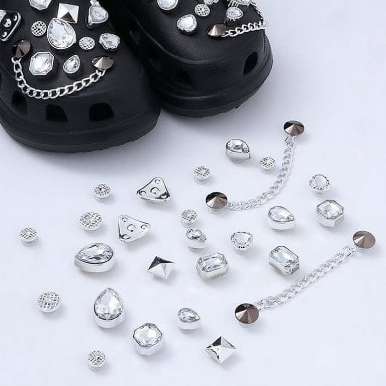Girl Shoes Charms DIY Accessories Bling Rhinestone Decor Set Gift