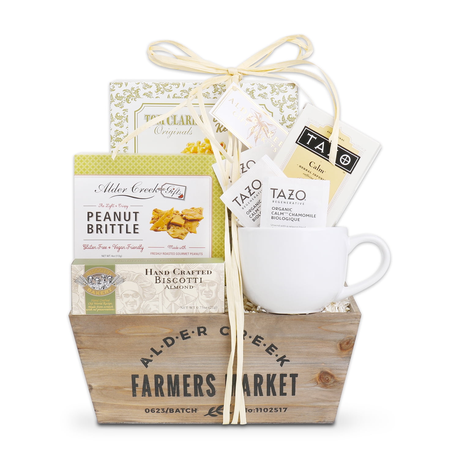 Alder Creek Gift Baskets Serenity Tea Crate (6 Items)