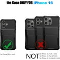thumbnail image 3 of KOMI Compatible with iPhone 16 Pro Max Case with Card Holder[Store 5 Cards] Dual Layer Heavy Duty Shockproof Wallet Case with Hidden Card Slot Large Storage Cover for Men&Women 6.9'' Purple, 3 of 4