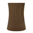 thumbnail image 6 of DondPO Vest Tops for Women Sleeveless Summer Tops Sexy Stretch Tube Top Off Shoulder Top Backless Top Party Loose Backless Top Casual T Shirts for Women Women'S Tops Brown S, 6 of 6