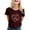 Wine, variant on Women Festival Carnival Tops Casual Crew Neck Y2K T Shirts Short Sleeve Graphic Print Basic Spring Tees