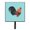 Blue Check, variant on Dutch Bantam Chicken Pink Check Leash or Key Holder