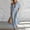 (Fasion 84)Blue, variant on Women Asymmetrical One Shoulder Puff Sleeve Striped Print Maxi Dress Summer Loose and Casual Beach Dress
