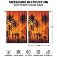 thumbnail image 2 of Vibrant Orange Sunset Kitchen Curtains - Set of 2 42x63 Inch Tropical Palm Tree Tier Panels, Hawaiian Beach Design, 2 of 2
