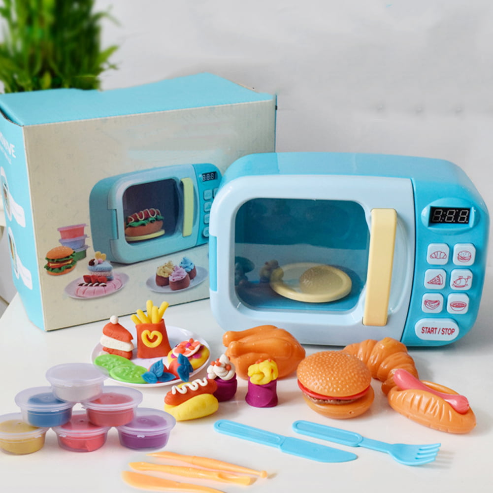 Kids Mini Kitchen Play House Toy Imitation Electric Appliance Toy for Boys Girls Microwave Oven