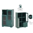 thumbnail image 7 of Hearthora Modern Green MDF Painted Storage Cabinet with Glass Doors and Drawer, Adjustable Shelves for Living Room, Bedroom, Office, 7 of 7