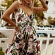 thumbnail image 5 of Vestidos Para Mujer Moda Con Cuello en V Estampado Bohemio Tirante Cordón Sin Mangas Vestido de Vacaciones Falda Larga Odeerbi ODB127391, 5 of 9