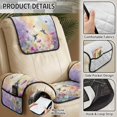 thumbnail image 5 of TSOVTHRID Hummingbird Butterfly Daisy Watercolor Print Recliner Slipcovers, Removable Non-Slip Lazyboy Couch Chair Cover Armrest Pad with Storage Pockets, Furniture Protector for Living Room(4 Pcs), 5 of 7