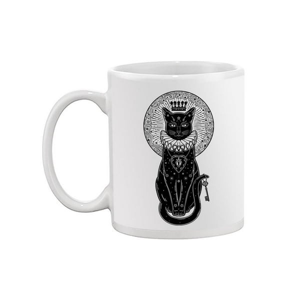 Black Cat, Secret Key And Moon. Mug -Image by Shutterstock,