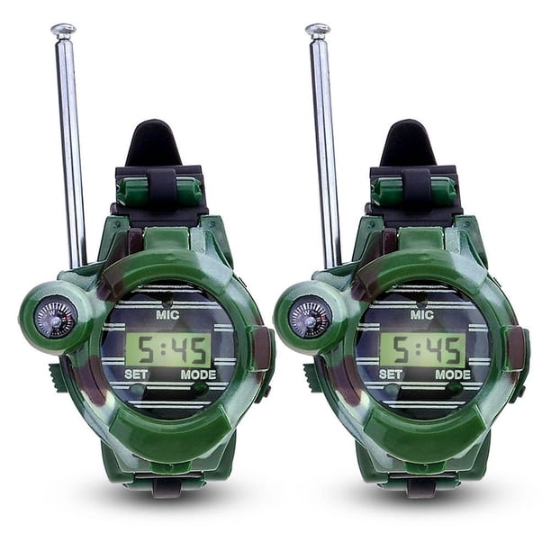 Walkie Talkie para niños, radio bidireccional, relojes Walky Talky, juegos al aire libre para niños, interfono, juego de juguete y regalos (paquete de 2)