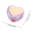 thumbnail image 2 of IFANLANDOR 30 Pieces Heart Beads for Jewelry Making Acrylic Heart Charms Assorted Color for Giving, 2 of 6