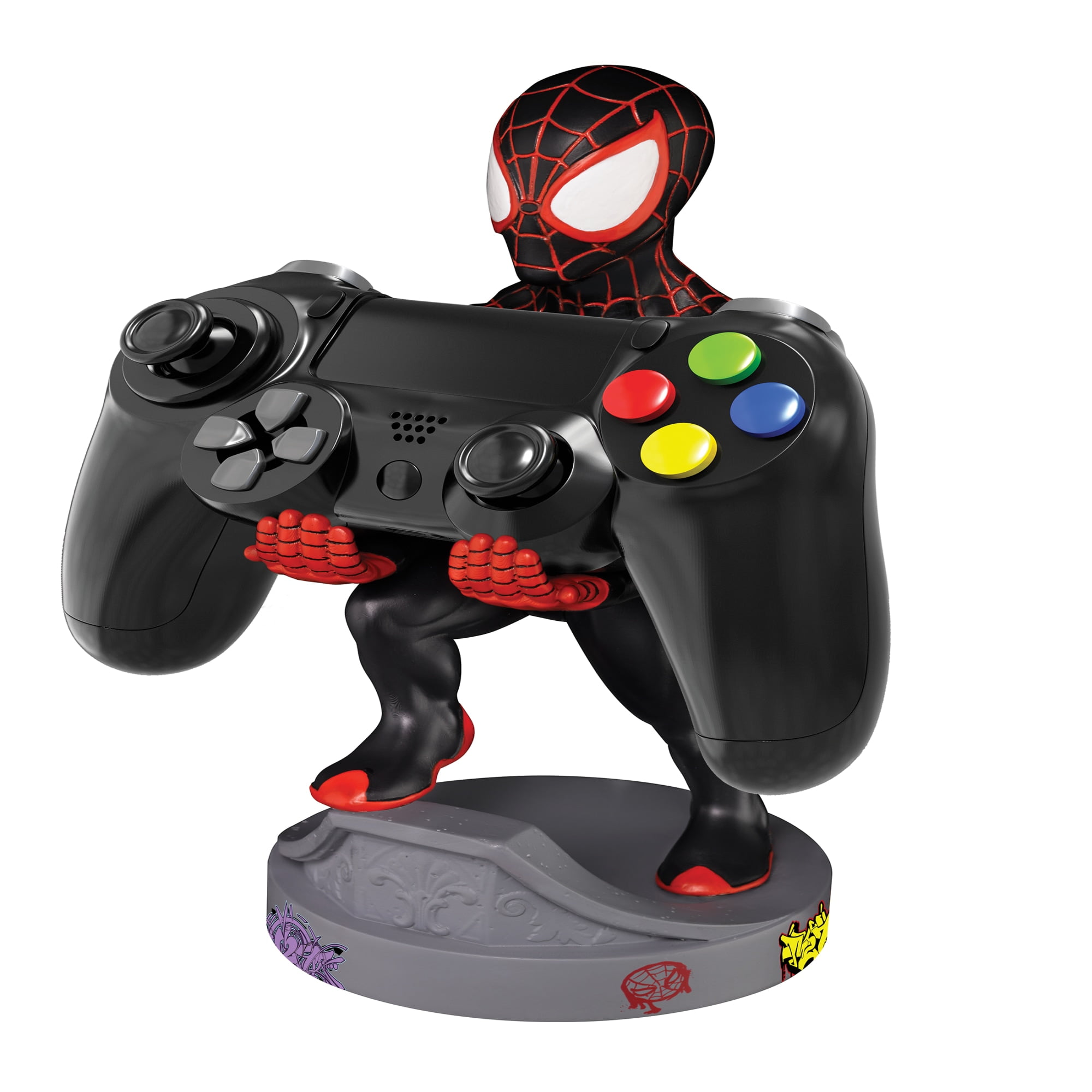 SPIDER-MAN MILES MORALES Figurine 20cm Support Manette & Portable  Spider-Man Cable Guy Miles Morales Exquisite Gaming