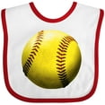 thumbnail image 3 of Inktastic Yellow Softball Boys or Girls Baby Bib, 3 of 4